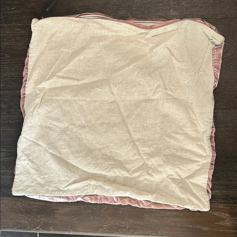 West Elm Blush Pink Velvet Pillow Cover 20x20